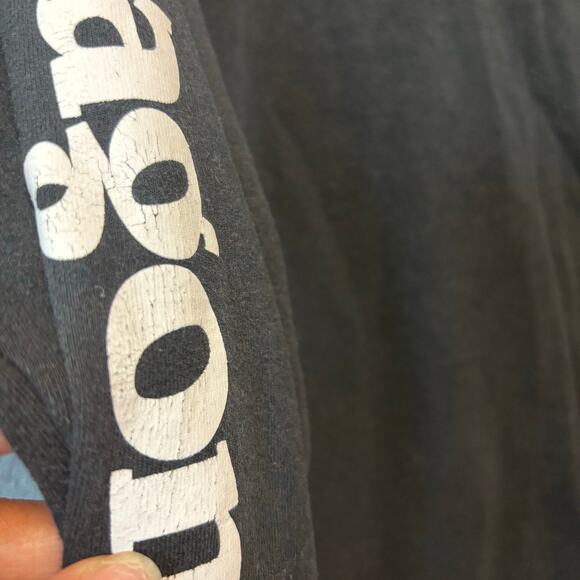 Patagonia Responsibili-Tee Long Sleeve Shirt Black Logo Graphic Outdoor Casual - Picture 6 of 9